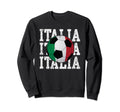 Italia Flag Soccer Ball Italian Sweatshirt - Custom Art Print Men Women - T-Shirt, Sweatshirt, Hoodie