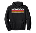 Komodo Indonesia Travel Stripes Hoodie - Fun Novelty Design for Adults - T-Shirt, Sweatshirt, Hoodie