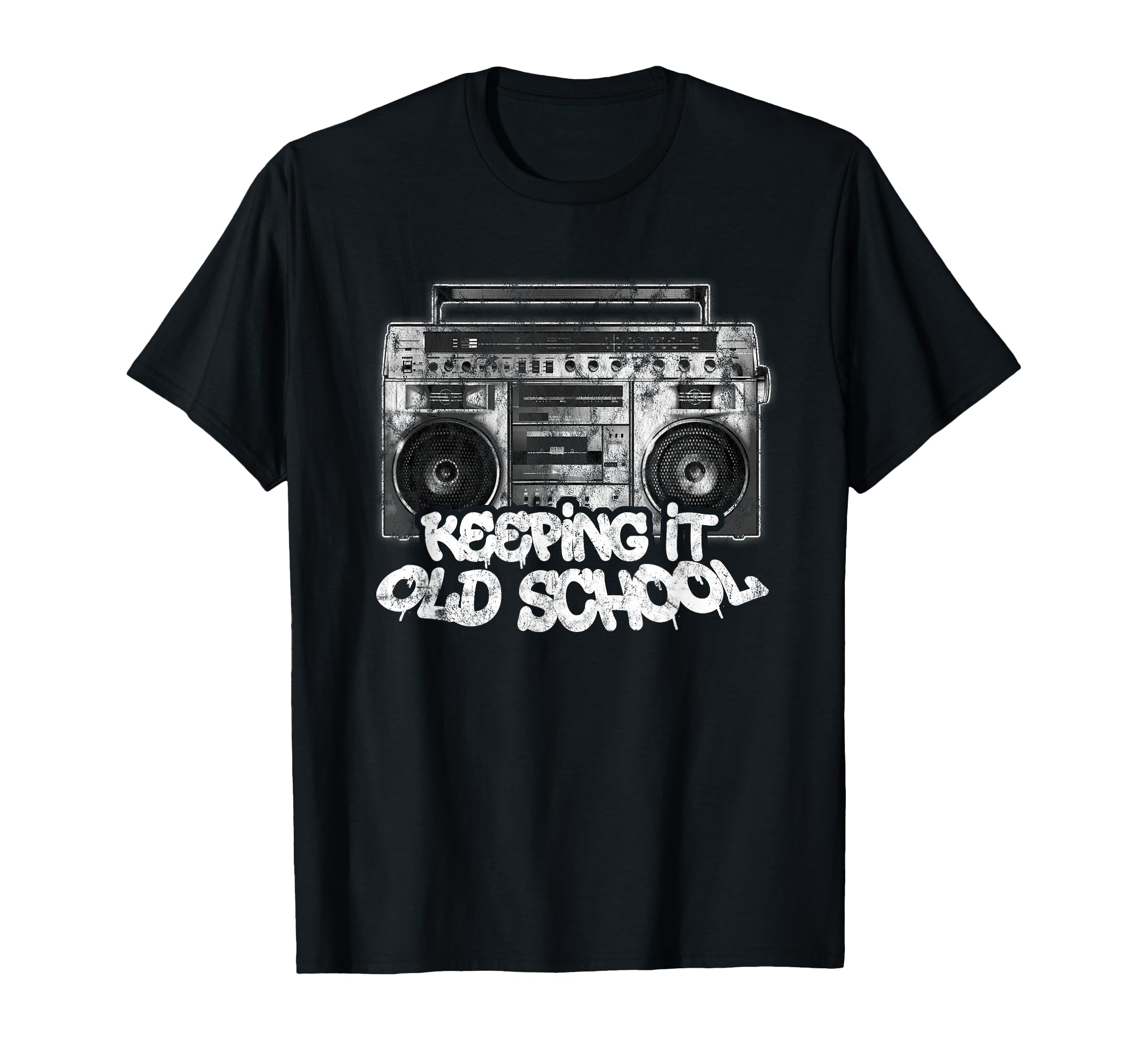 Keeping It Old School Boombox Graffiti T-Shirt - Aesthetic Graphic Unisex - T-Shirt, Sweatshirt, Hoodie