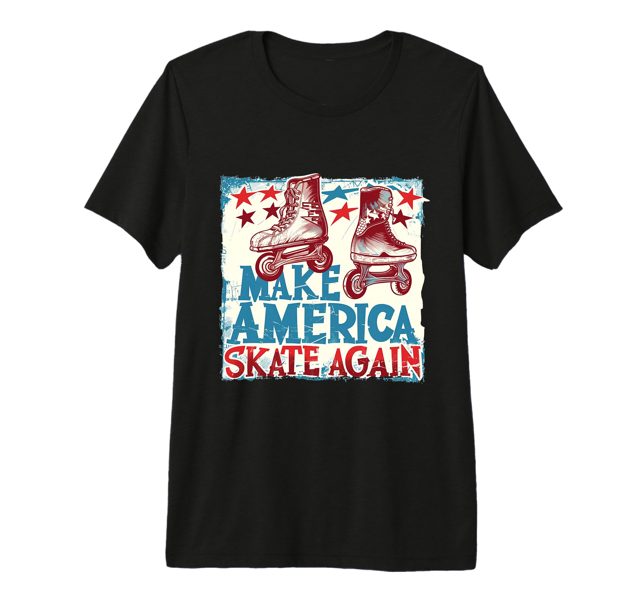 Funny Rollerskating Make America Skate T-Shirt - Unique Graphic Unisex - T-Shirt, Sweatshirt, Hoodie
