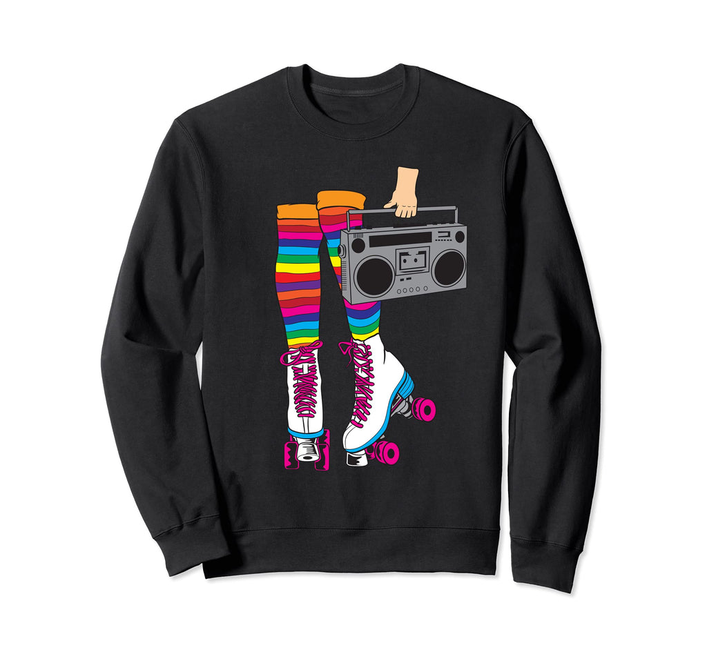 Rollerskates Funny 80S Roller Disco Sweatshirt - Unique Graphic Unisex - T-Shirt, Sweatshirt, Hoodie