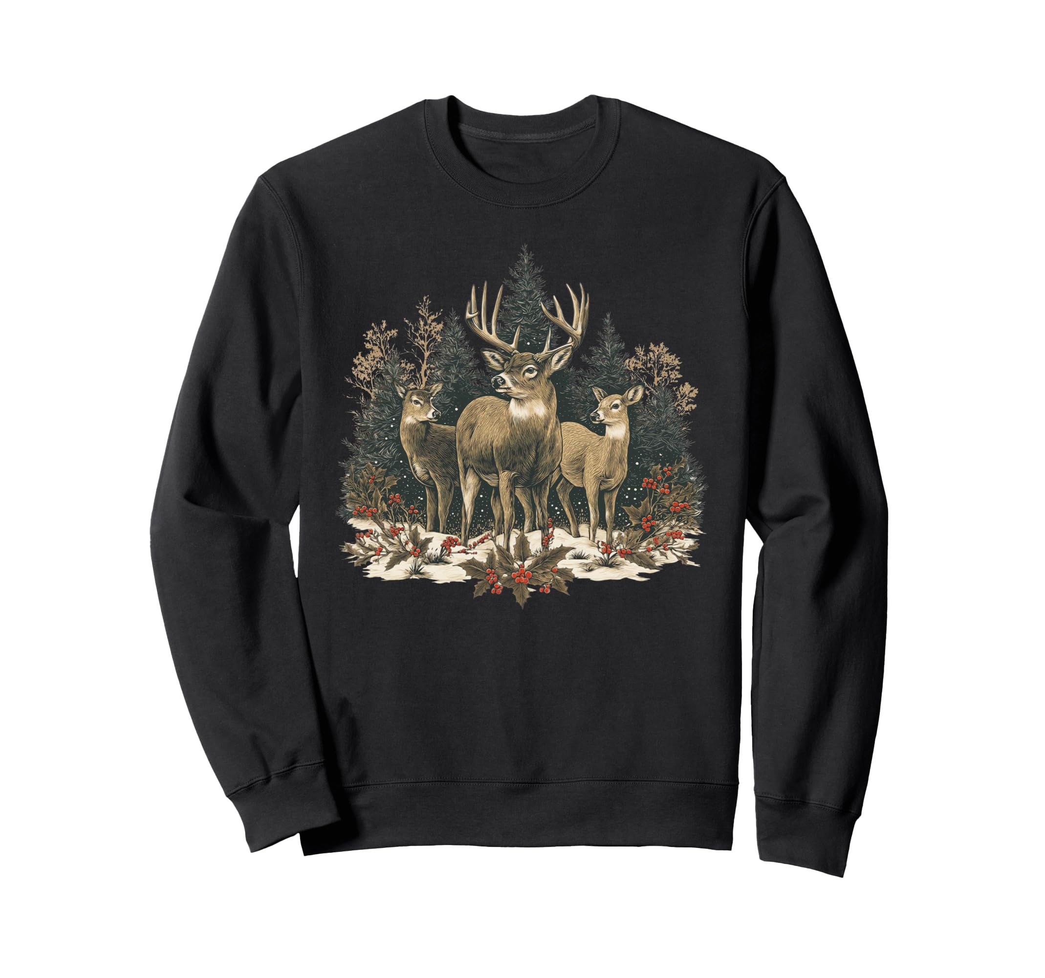 Deer 90S Sweatshirt - Custom Art Print Unisex - T-Shirt, Sweatshirt, Hoodie
