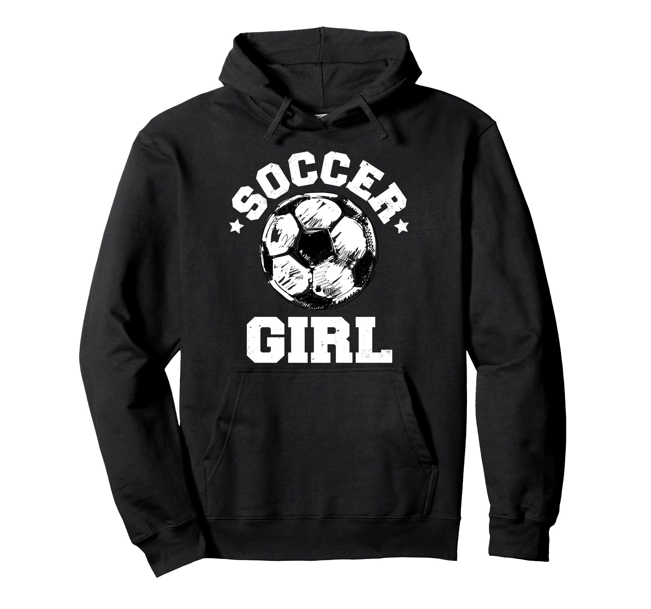 Soccer Funny Soccer Ball Distressed Hoodie - Streetwear Style Unisex - T-Shirt, Sweatshirt, Hoodie
