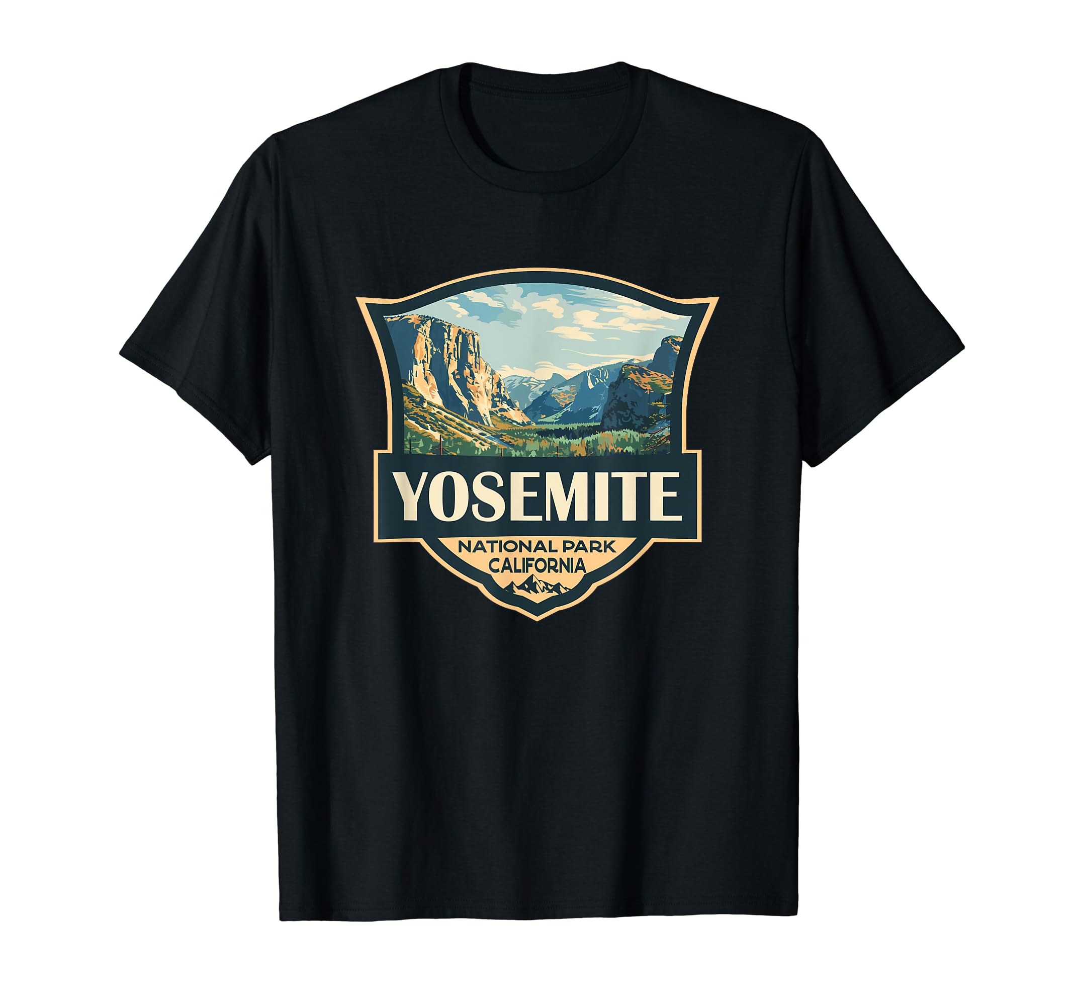 Yosemite National Park Illustration T-Shirt - Casual Everyday Wear Unisex - T-Shirt, Sweatshirt, Hoodie