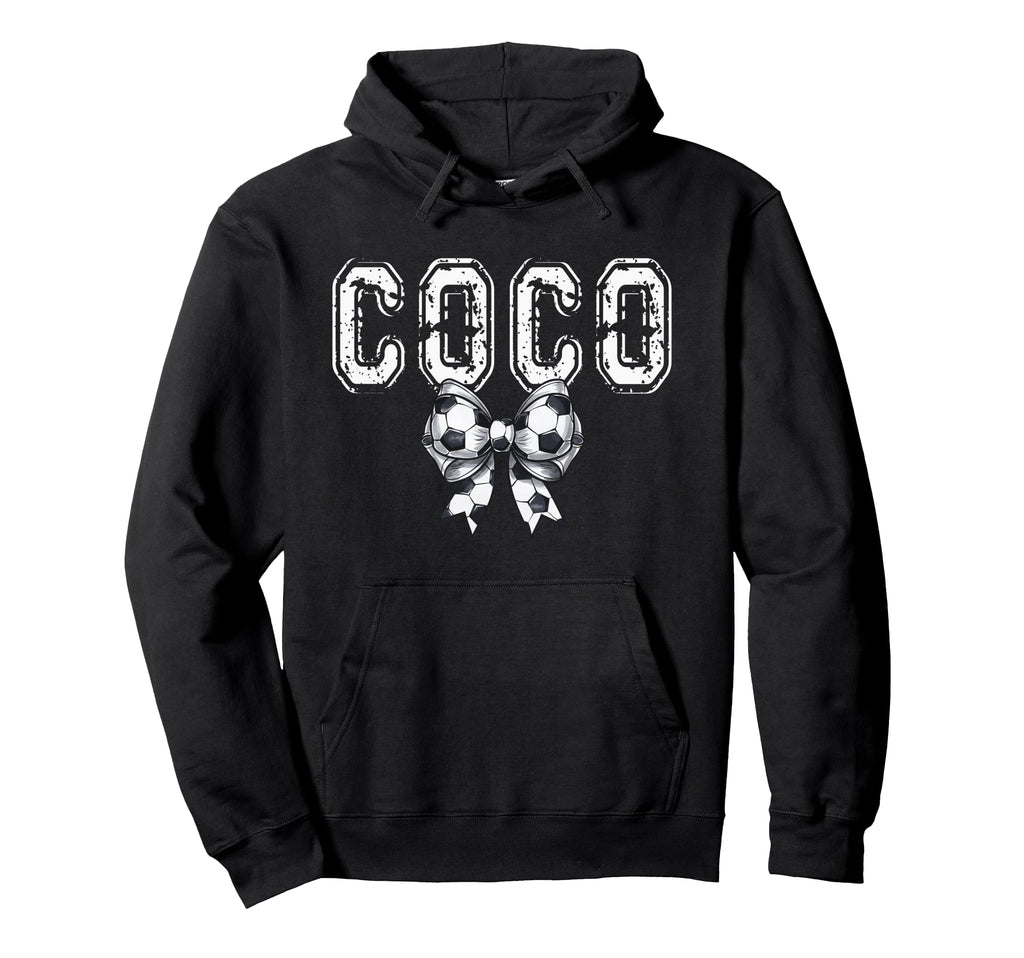Coquette Soccer Coco Spirit Hoodie - Minimalist Print Men Women - T-Shirt, Sweatshirt, Hoodie