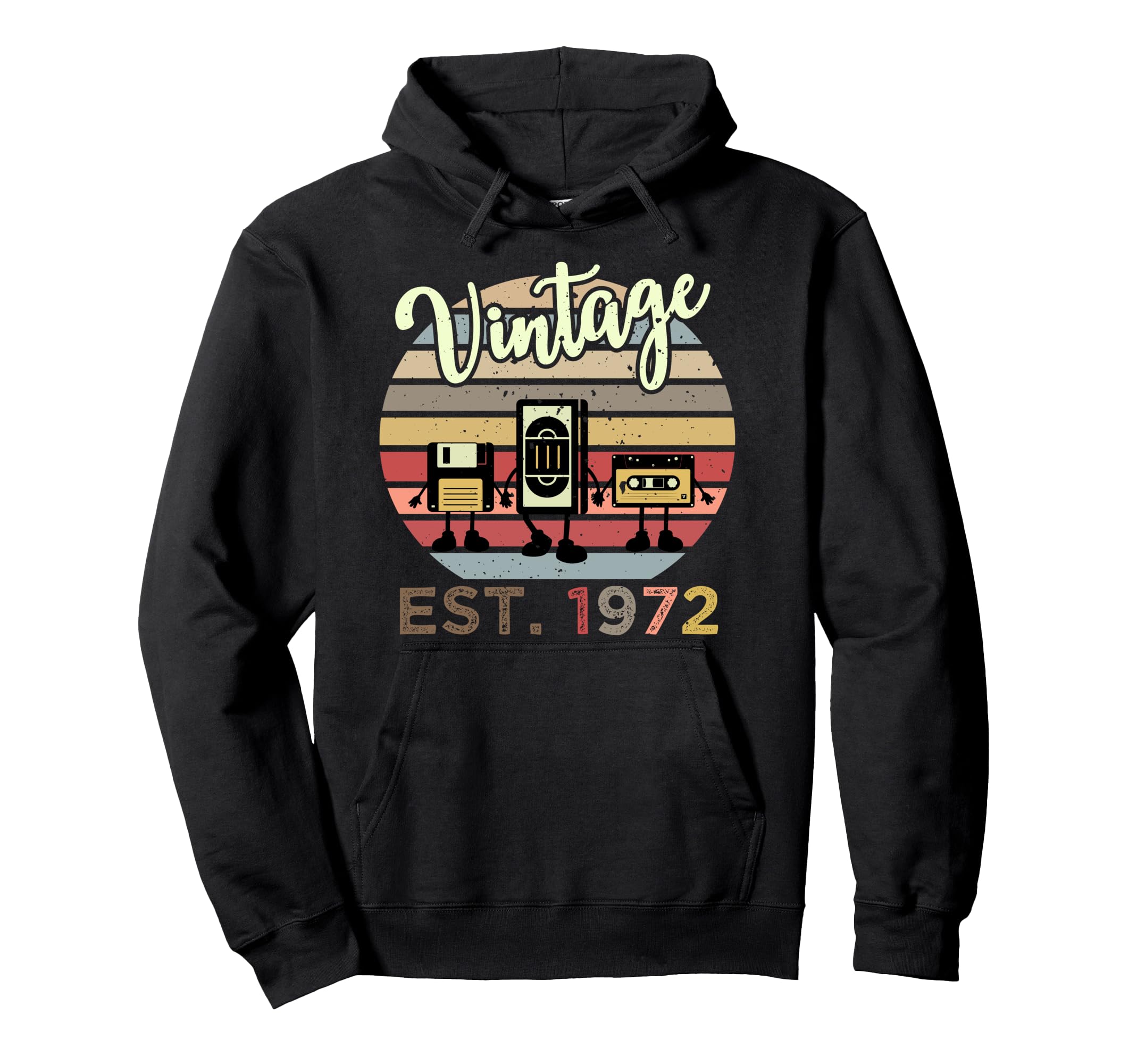 50Th Birthday 50 Years Old Est 1972 Hoodie - Minimalist Print for Adults - T-Shirt, Sweatshirt, Hoodie