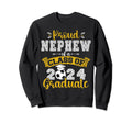Proud Nephew Class 2024 Graduate Sweatshirt - Aesthetic Graphic Men Women - T-Shirt, Sweatshirt, Hoodie