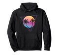 Palm Sunset 80S Vibe Retrowave Hoodie - Fun Novelty Design Unisex - T-Shirt, Sweatshirt, Hoodie