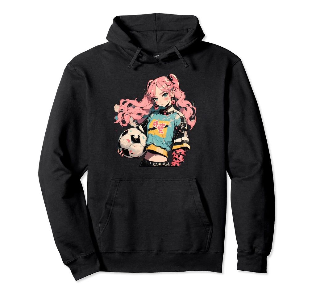 Soccer Funny Pastel Japan Anime Hoodie - Custom Art Print for Adults - T-Shirt, Sweatshirt, Hoodie