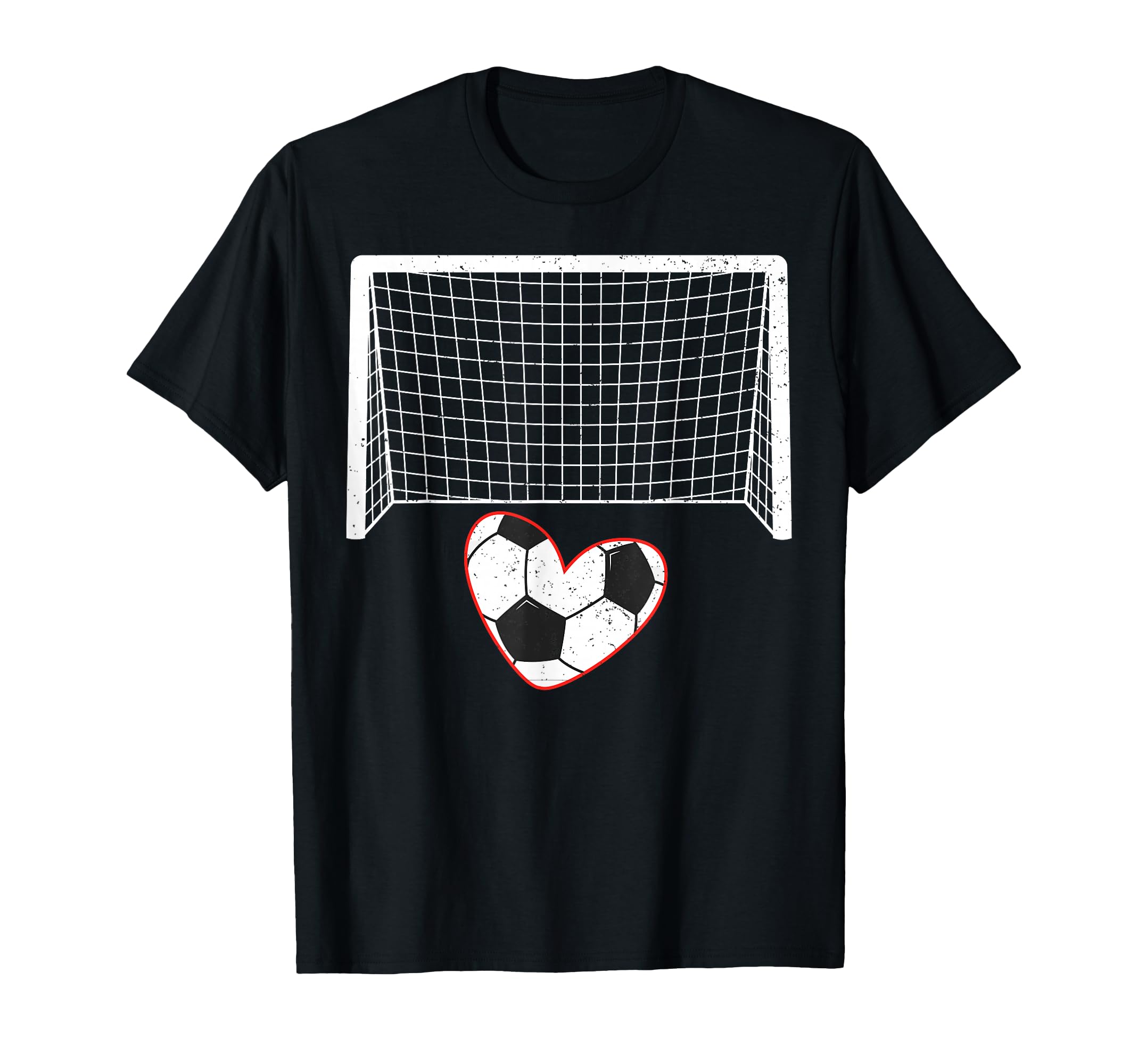 Happy Valentine Soccer Heart T-Shirt - Casual Everyday Wear Men Women - T-Shirt, Sweatshirt, Hoodie