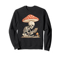 Arcade Gamer Skeleton Sitting Under Sweatshirt - Trendy Graphic Men Women - T-Shirt, Sweatshirt, Hoodie