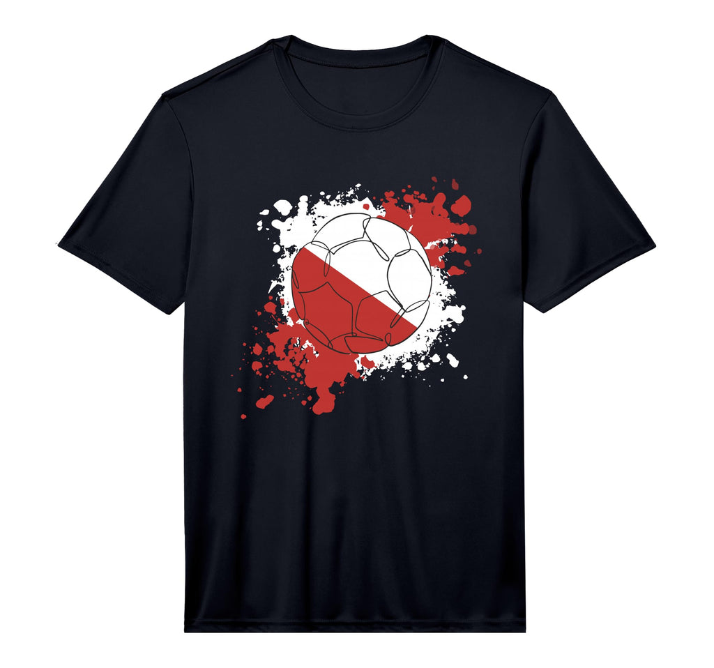 Soccer Ball Flag Poland Performance T-Shirt - Fun Novelty Design for Adults - T-Shirt, Sweatshirt, Hoodie