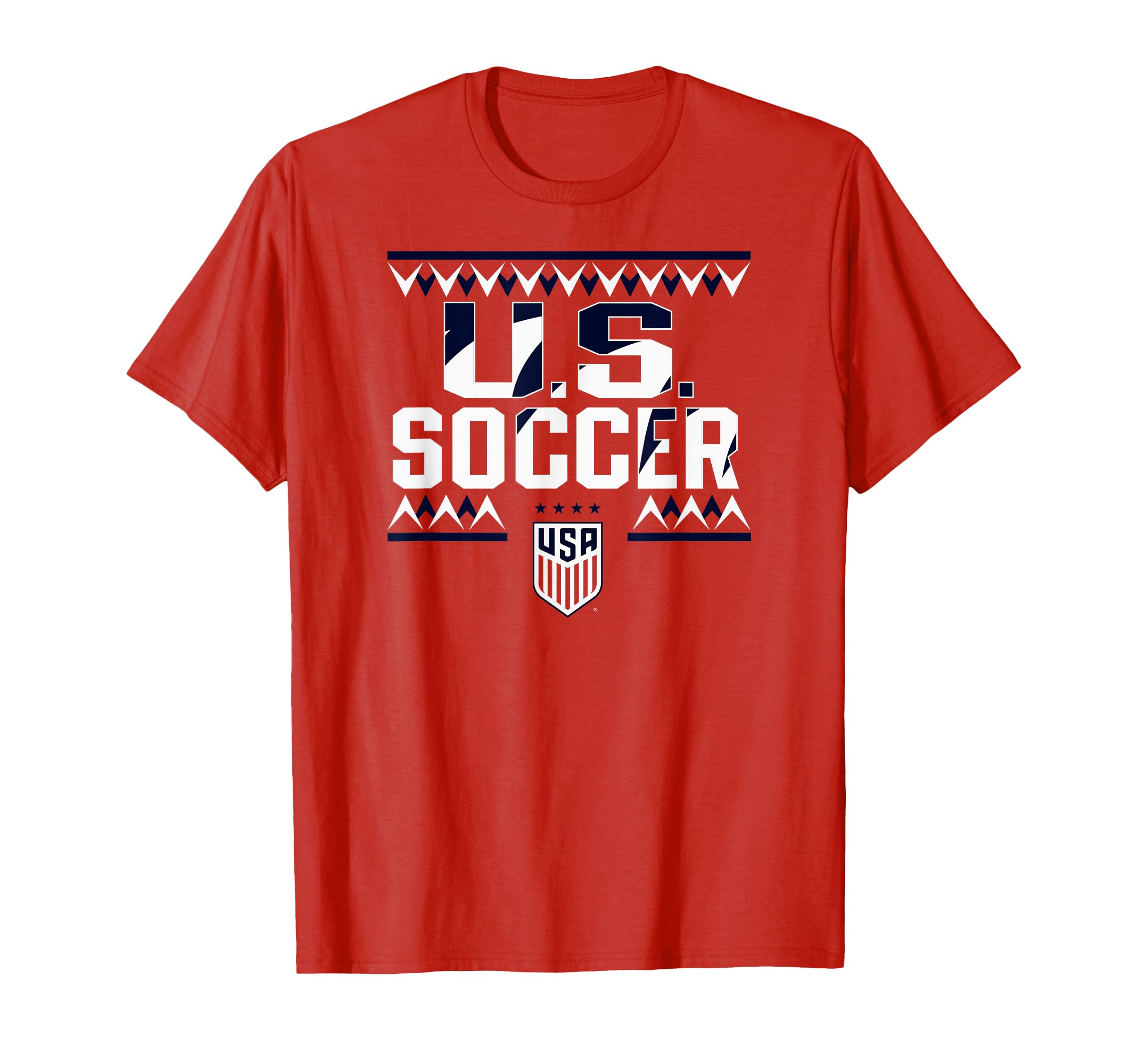 U S Soccer Sharktooth Red Uswnt T-Shirt - Custom Art Print for Adults - T-Shirt, Sweatshirt, Hoodie