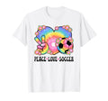 Peace Love Soccer Lover 60S 70S Hippie T-Shirt - Novelty Apparel Unisex - T-Shirt, Sweatshirt, Hoodie