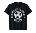 Powder River County Soccer Distressed 90S T-Shirt - Trendy Graphic Unisex - T-Shirt, Sweatshirt, Hoodie