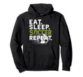 Funny Soccer Eat Sleep Soccer Repeat Hoodie - Aesthetic Graphic for Adults - T-Shirt, Sweatshirt, Hoodie