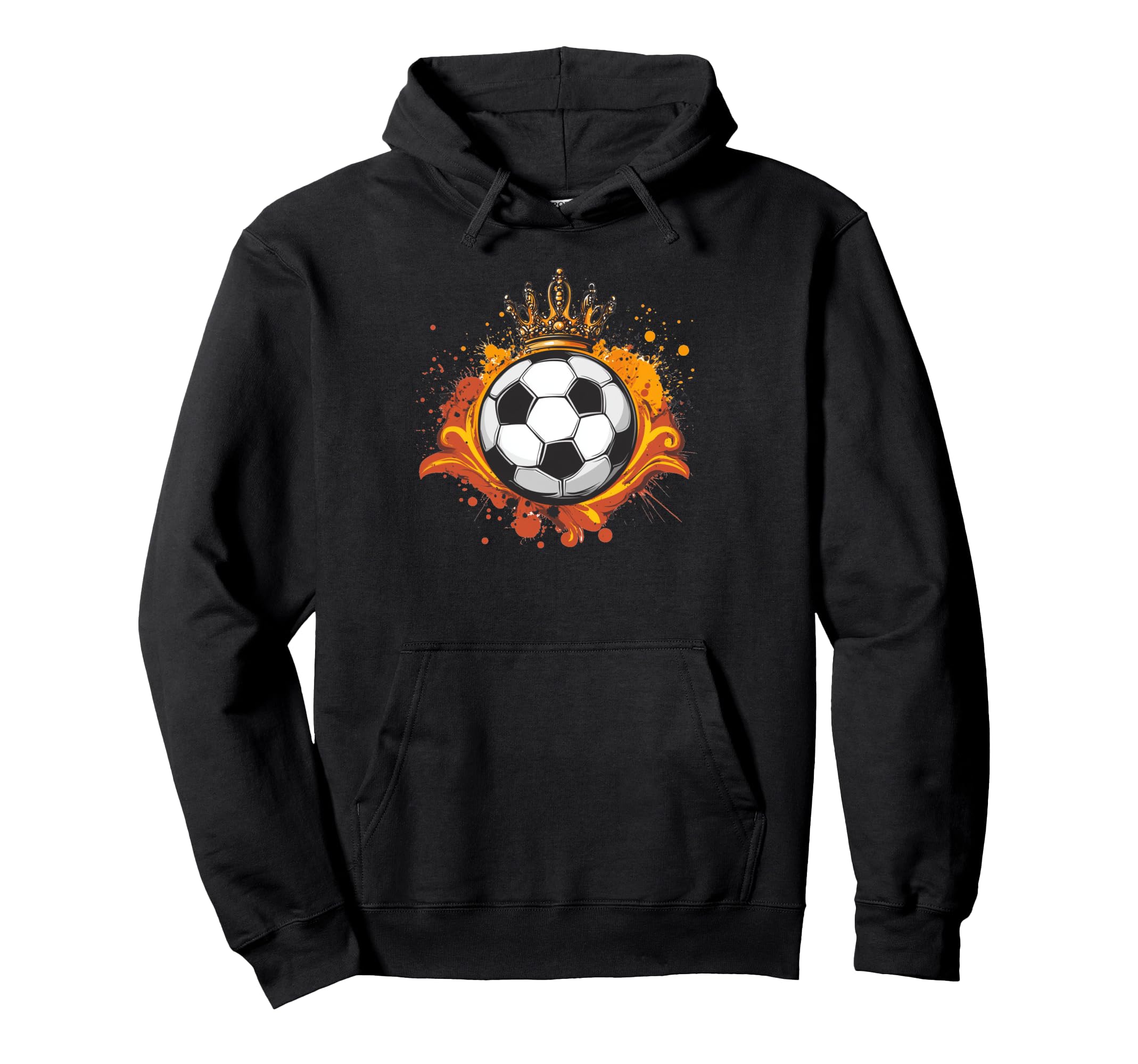 Awesome Soccer Ball Fit King Hoodie - Casual Everyday Wear Men Women - T-Shirt, Sweatshirt, Hoodie