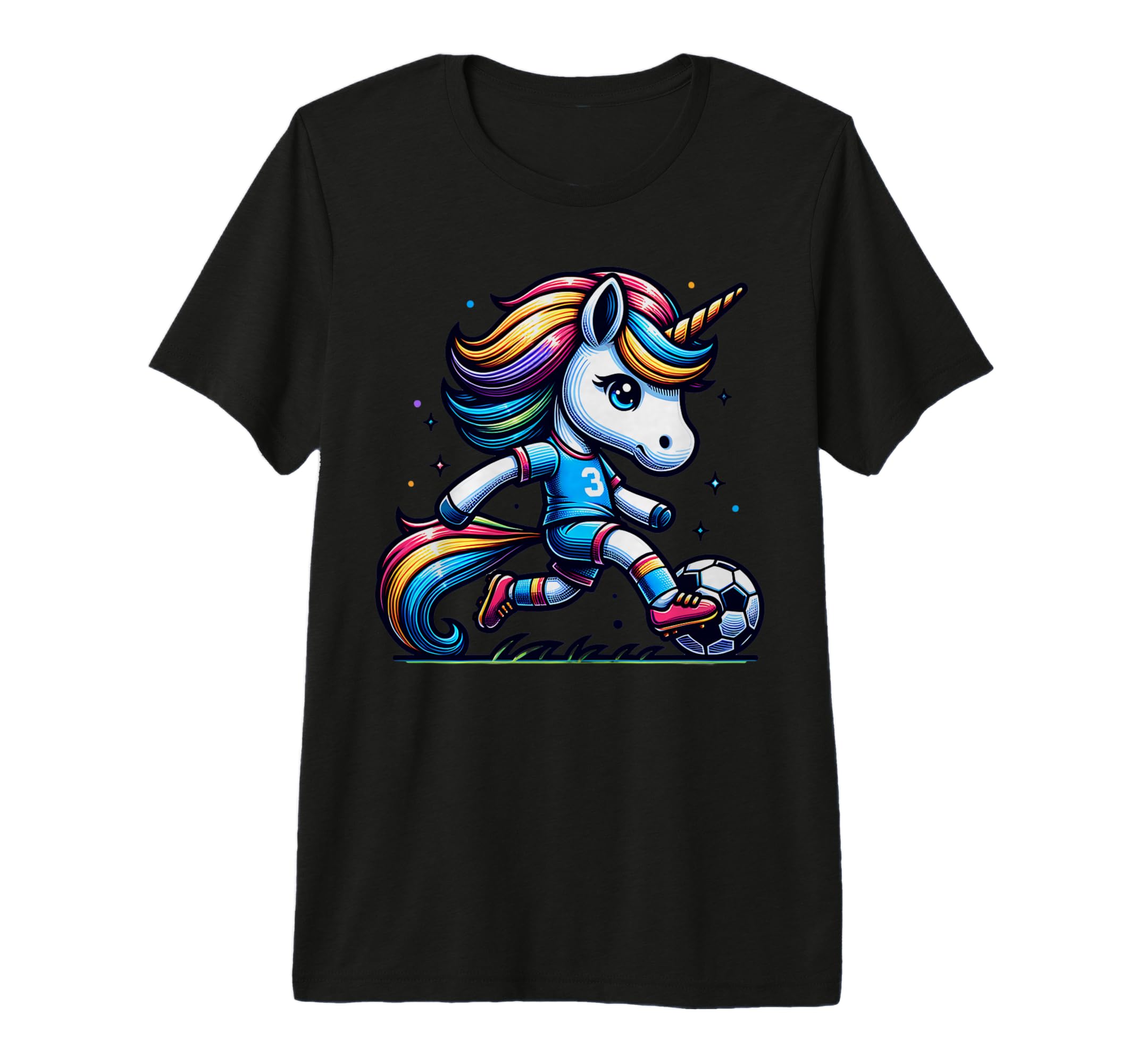 Footballer Unicorn Fans Soccer Team T-Shirt - Fun Novelty Design Unisex - T-Shirt, Sweatshirt, Hoodie