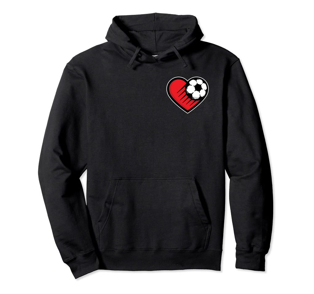 Soccer Heart Hoodie - Casual Everyday Wear Men Women - T-Shirt, Sweatshirt, Hoodie
