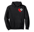 Soccer Heart Hoodie - Casual Everyday Wear Men Women - T-Shirt, Sweatshirt, Hoodie