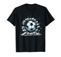 Soccer Ball Break Wall Soccer Sport T-Shirt - Unique Graphic for Adults - T-Shirt, Sweatshirt, Hoodie