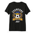 Champions Are Born July Football T-Shirt - Casual Everyday Wear for Adults - T-Shirt, Sweatshirt, Hoodie