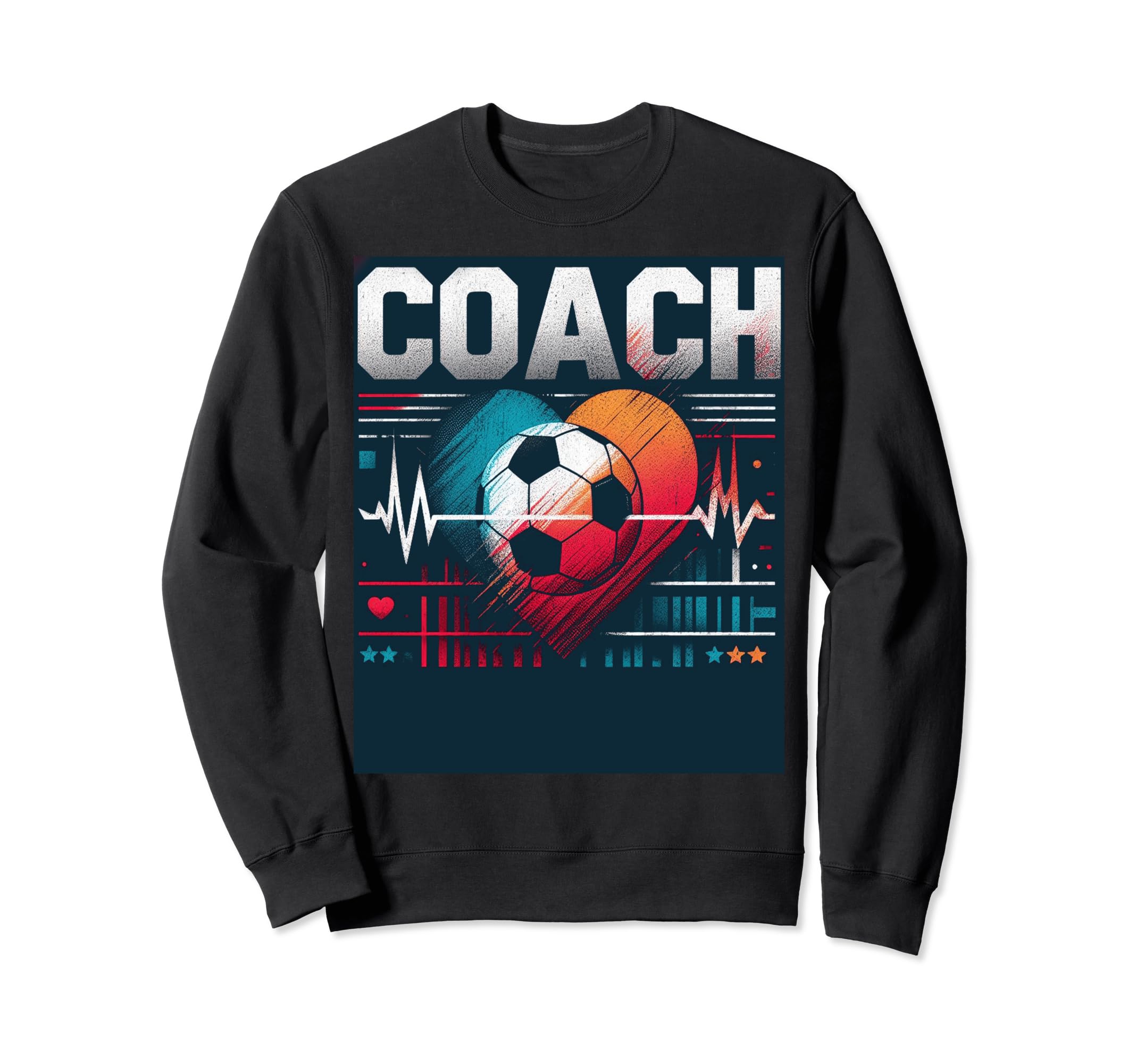 Soccer Coach Training Heart Sweatshirt - Fun Novelty Design for Adults - T-Shirt, Sweatshirt, Hoodie