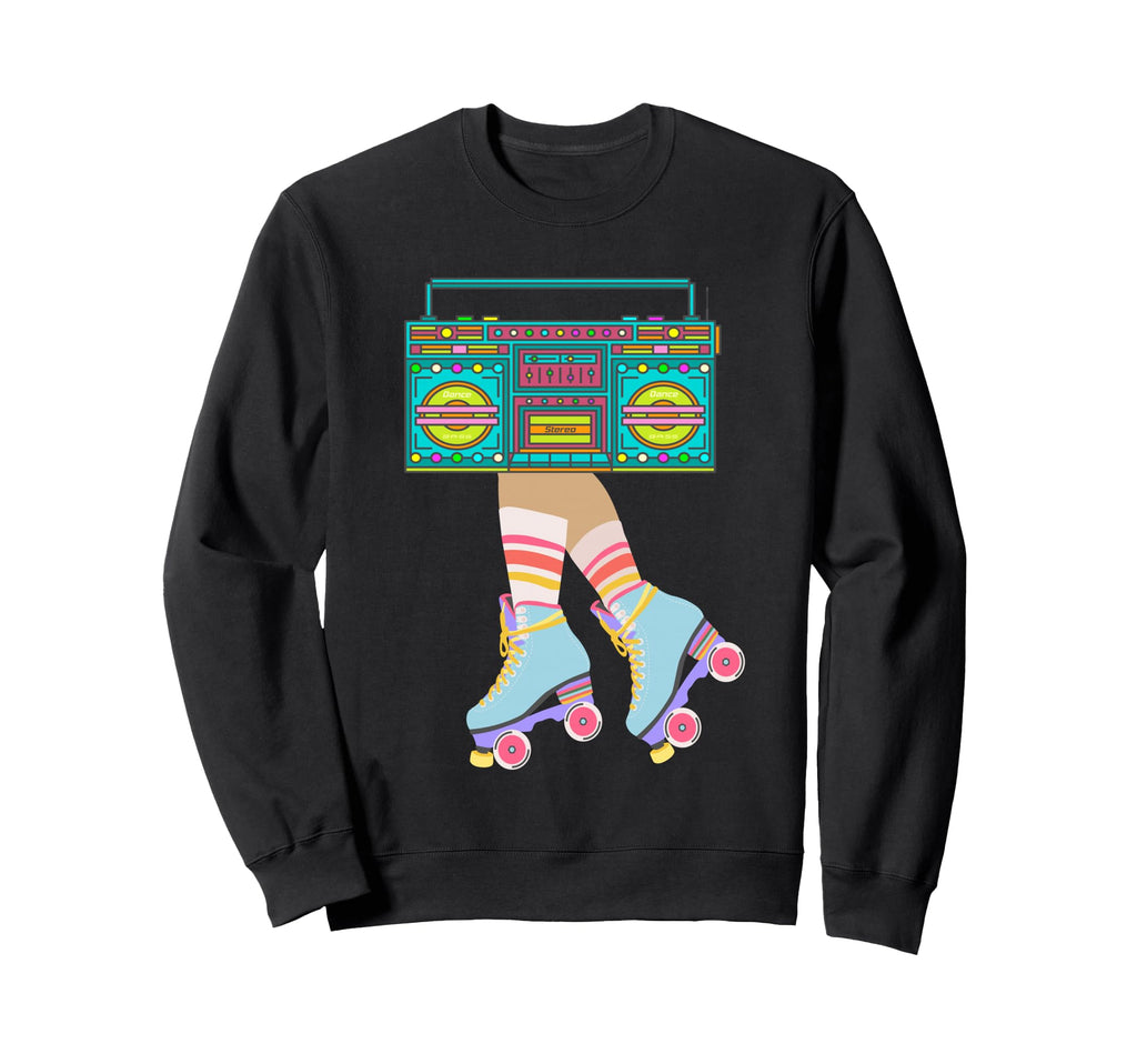 Roller Skates Funny 80S 90S Roller Sweatshirt - Trendy Graphic Unisex - T-Shirt, Sweatshirt, Hoodie