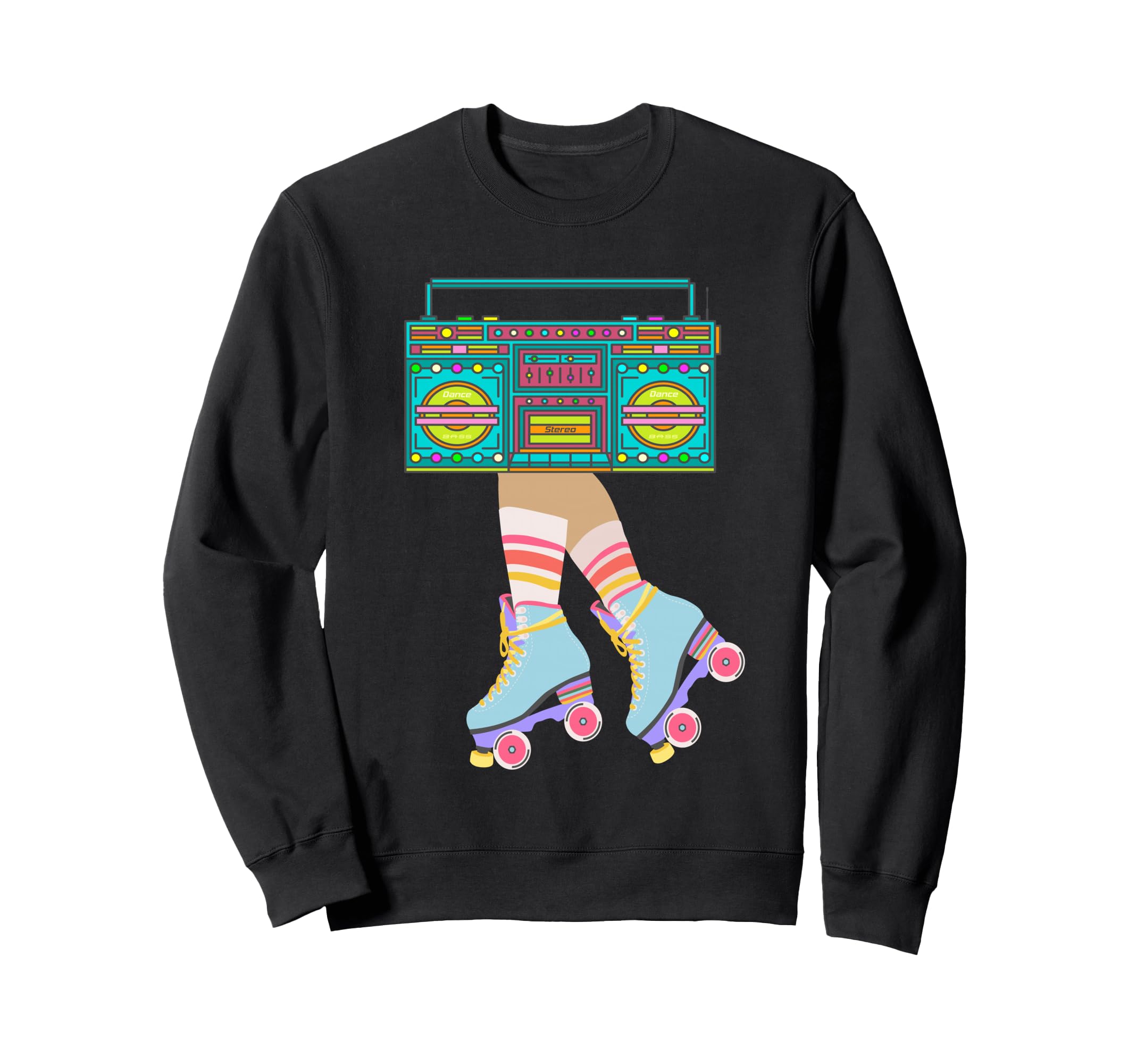 Roller Skates Funny 80S 90S Roller Sweatshirt - Trendy Graphic Unisex - T-Shirt, Sweatshirt, Hoodie