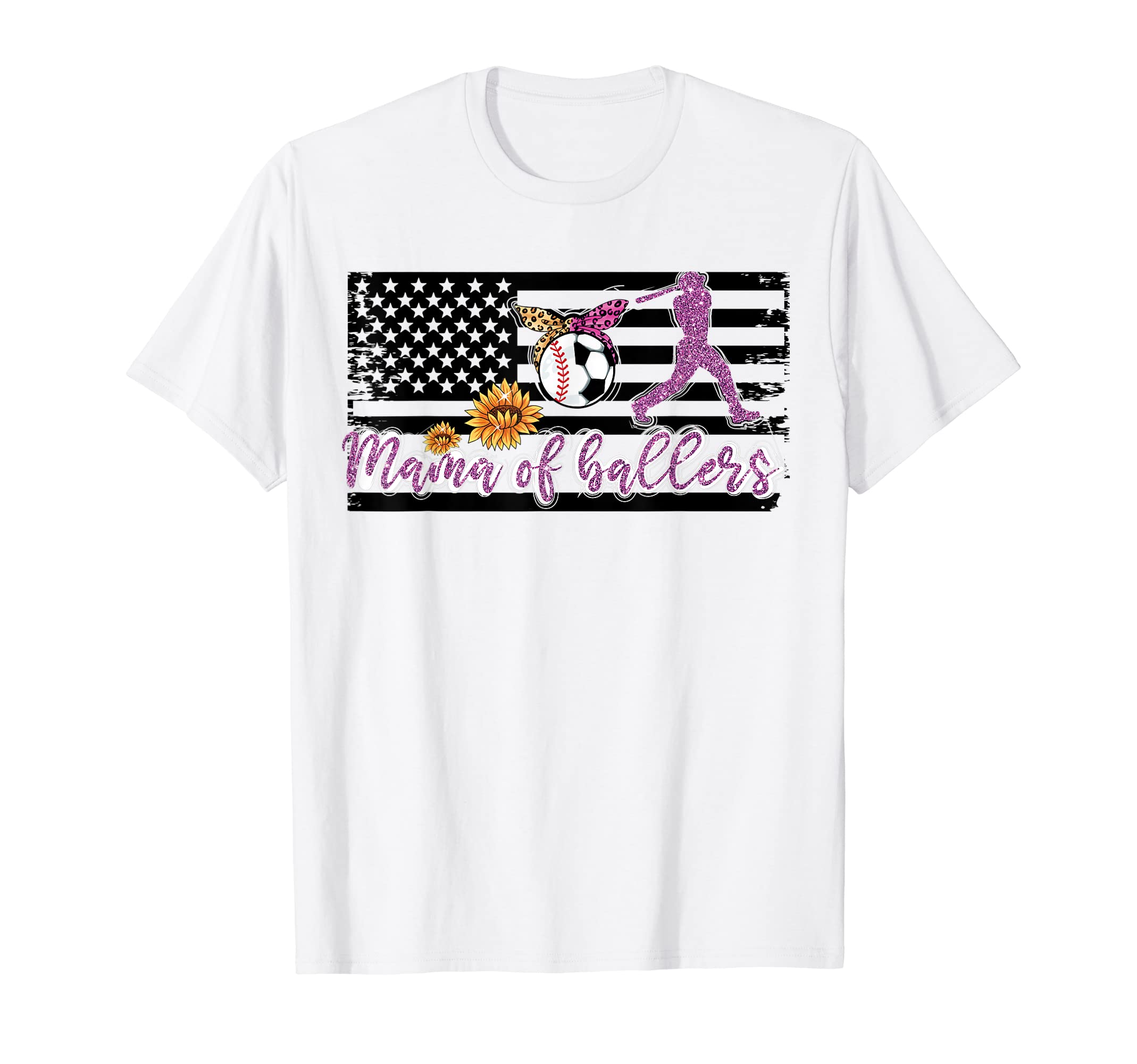 Baseball And Soccer Mama Ballers Us T-Shirt - Streetwear Style Men Women - T-Shirt, Sweatshirt, Hoodie