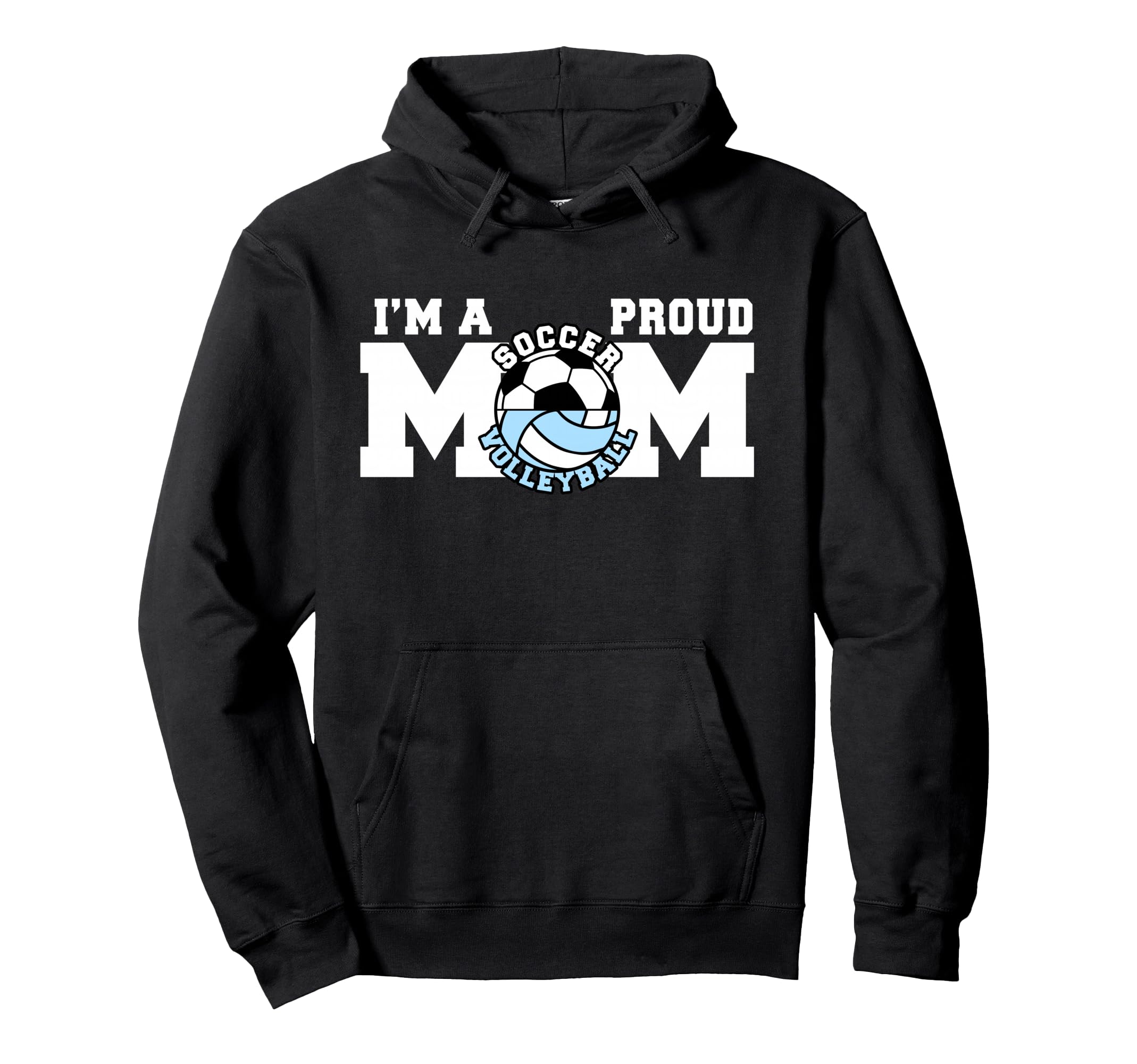 Im Proud Mom Funny Soccer Volleyball Mom Hoodie - Minimalist Print Unisex - T-Shirt, Sweatshirt, Hoodie