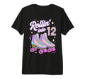 Rollin Into 12 Roller Skating 12Th T-Shirt - Unique Graphic Men Women - T-Shirt, Sweatshirt, Hoodie