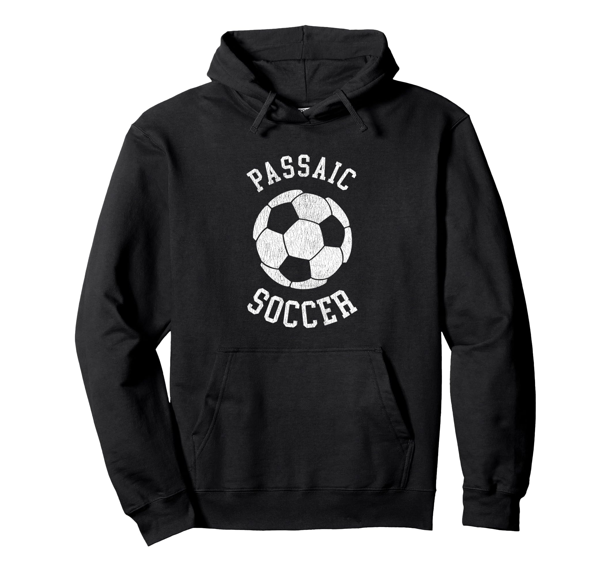 Passaic Soccer Distressed 90S Hoodie - Trendy Graphic for Adults - T-Shirt, Sweatshirt, Hoodie
