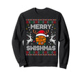 Funny Merry Swishmas Basketball Sweatshirt - Unique Graphic Men Women - T-Shirt, Sweatshirt, Hoodie