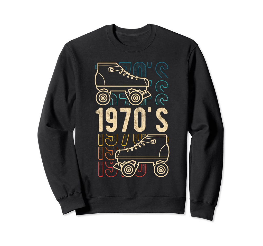 1970S Roller Skates Skating Sweatshirt - Graphic Print for Adults - T-Shirt, Sweatshirt, Hoodie