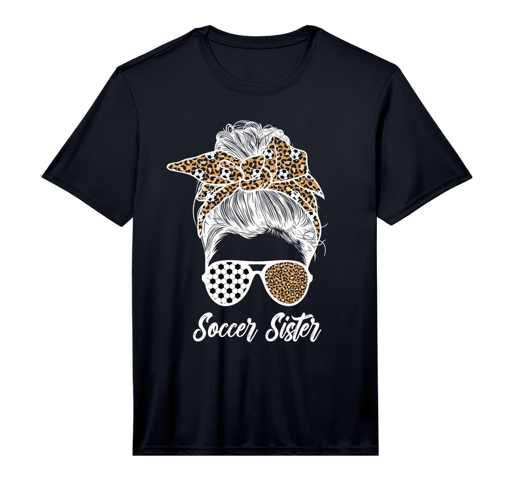 Soccer Sister Messy Bun Sister Soccer T-Shirt - Trendy Graphic Men Women - T-Shirt, Sweatshirt, Hoodie
