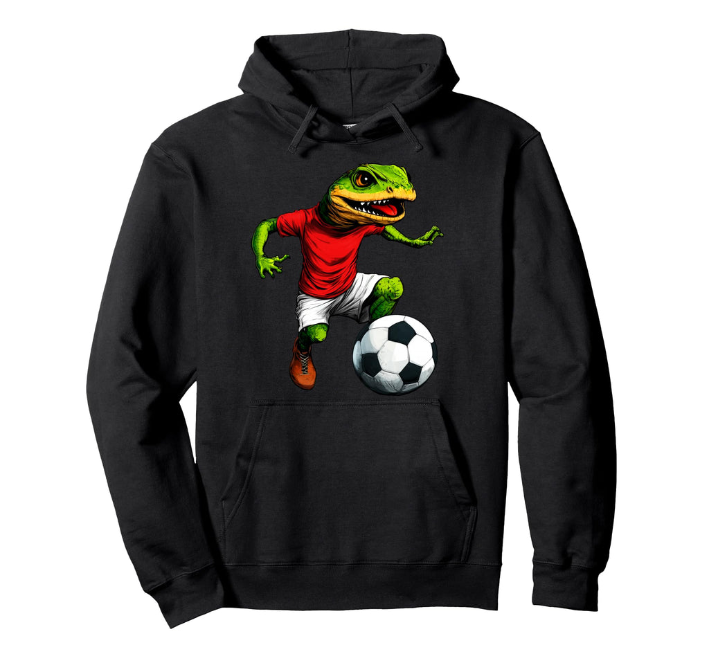 Lizard Football Footballer Lizard Hoodie - Casual Everyday Wear Men Women - T-Shirt, Sweatshirt, Hoodie
