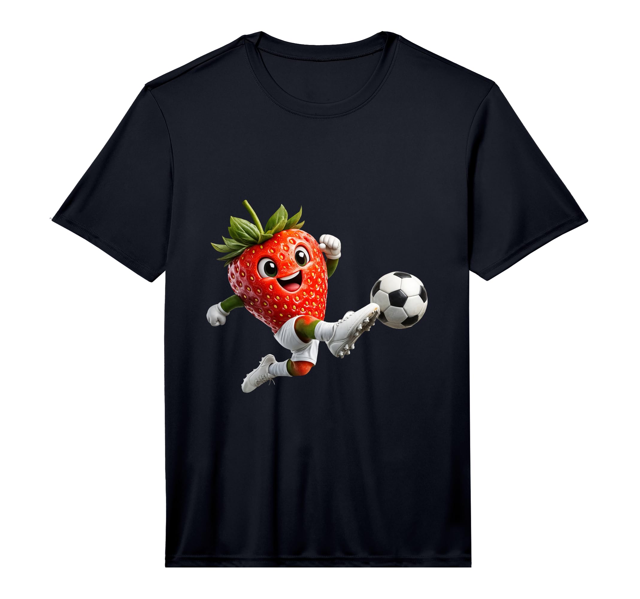 Mens Strawberry Soccer Performance T-Shirt - Custom Art Print for Adults - T-Shirt, Sweatshirt, Hoodie