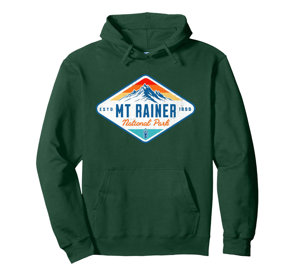 Mount Rainer National Park Washington Hoodie - Minimalist Print Unisex - T-Shirt, Sweatshirt, Hoodie