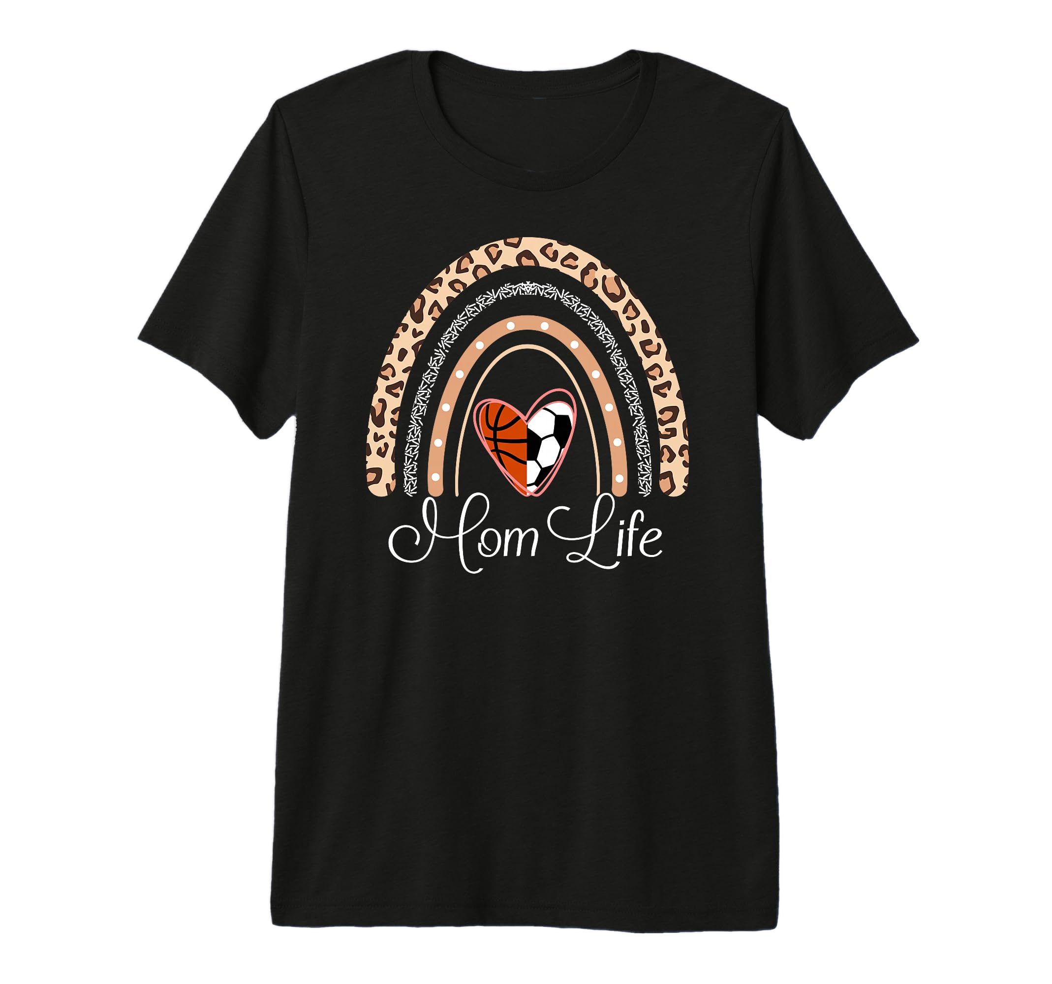 Mom Life Boho Rainbow Funny Soccer T-Shirt - Trendy Graphic Unisex - T-Shirt, Sweatshirt, Hoodie