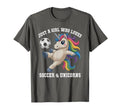 Kawaii Just Who Loves Soccer T-Shirt - Fun Novelty Design Men Women - T-Shirt, Sweatshirt, Hoodie