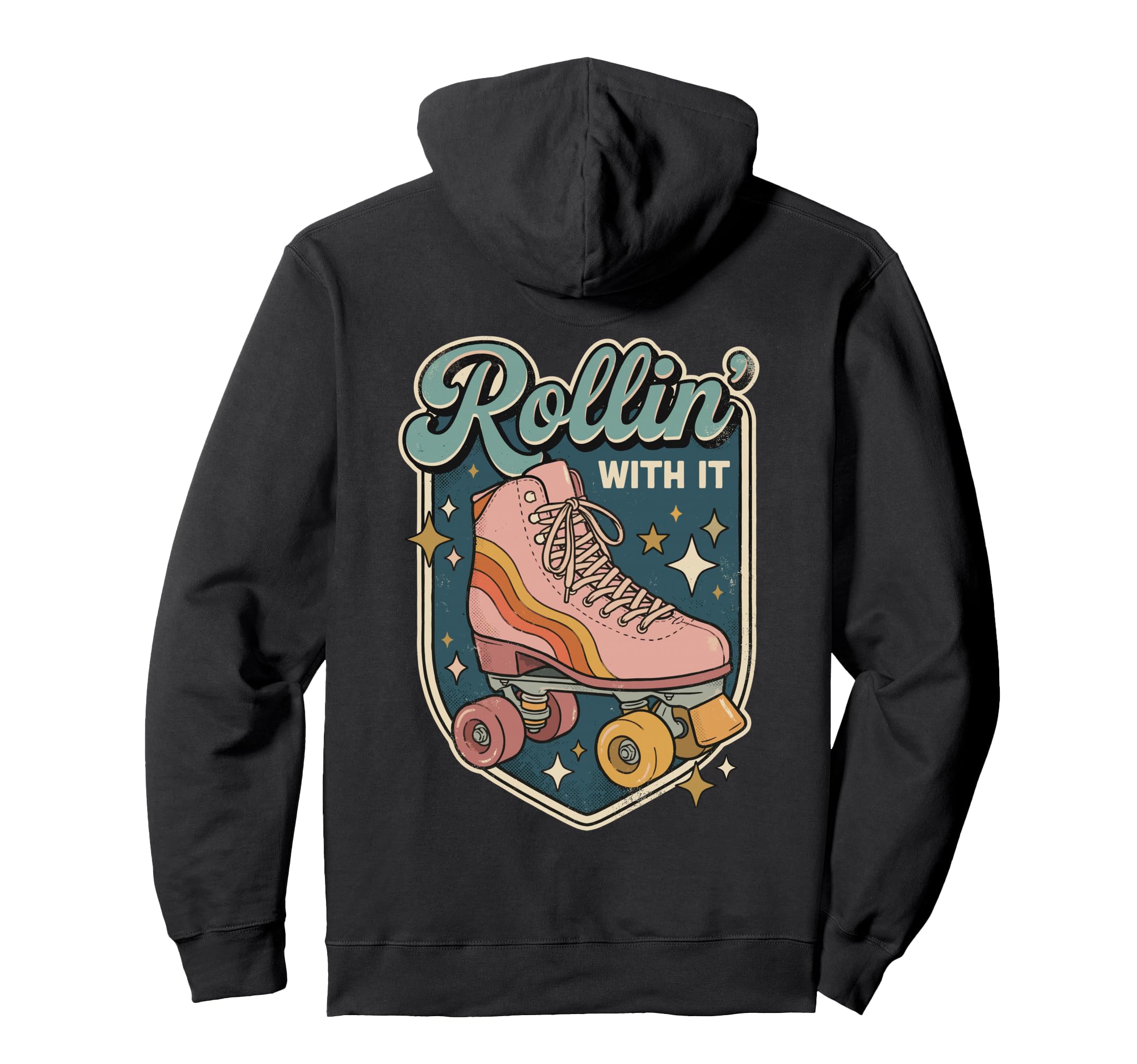 Rollin It Roller Skating Quad Skate Hoodie - Graphic Print Men Women - T-Shirt, Sweatshirt, Hoodie