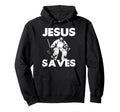 Ice Hockey Goalie Goalkeeper Jesus Hoodie - Minimalist Print Men Women - T-Shirt, Sweatshirt, Hoodie