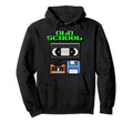 Old School Floppy Disk Vhs And Hoodie - Custom Art Print for Adults - T-Shirt, Sweatshirt, Hoodie