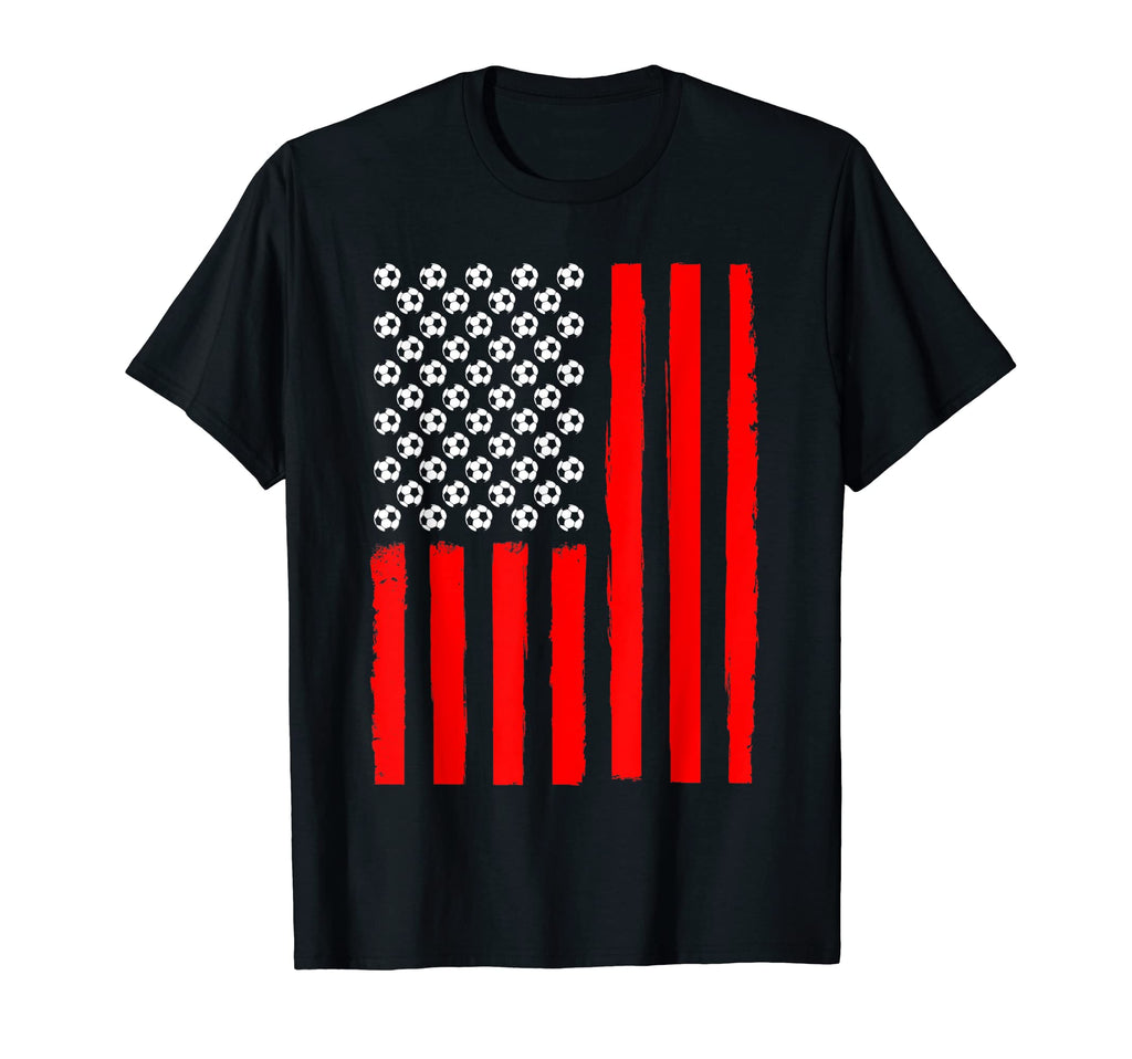 Distressed American Flag Soccer T-Shirt - Unique Graphic for Adults - T-Shirt, Sweatshirt, Hoodie