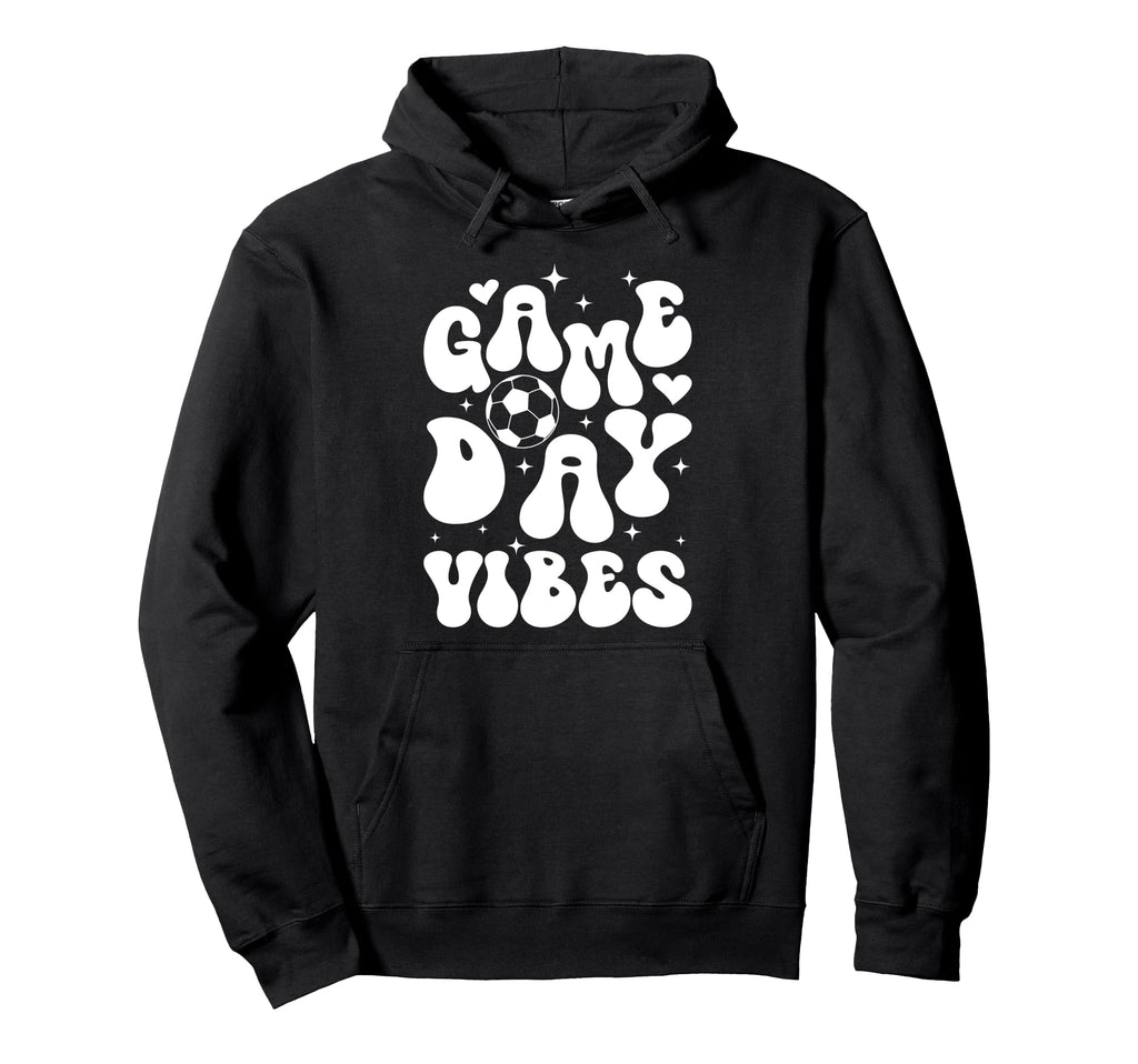 Groovy Soccer Game Day Vibes Game Day Hoodie - Novelty Apparel Unisex - T-Shirt, Sweatshirt, Hoodie