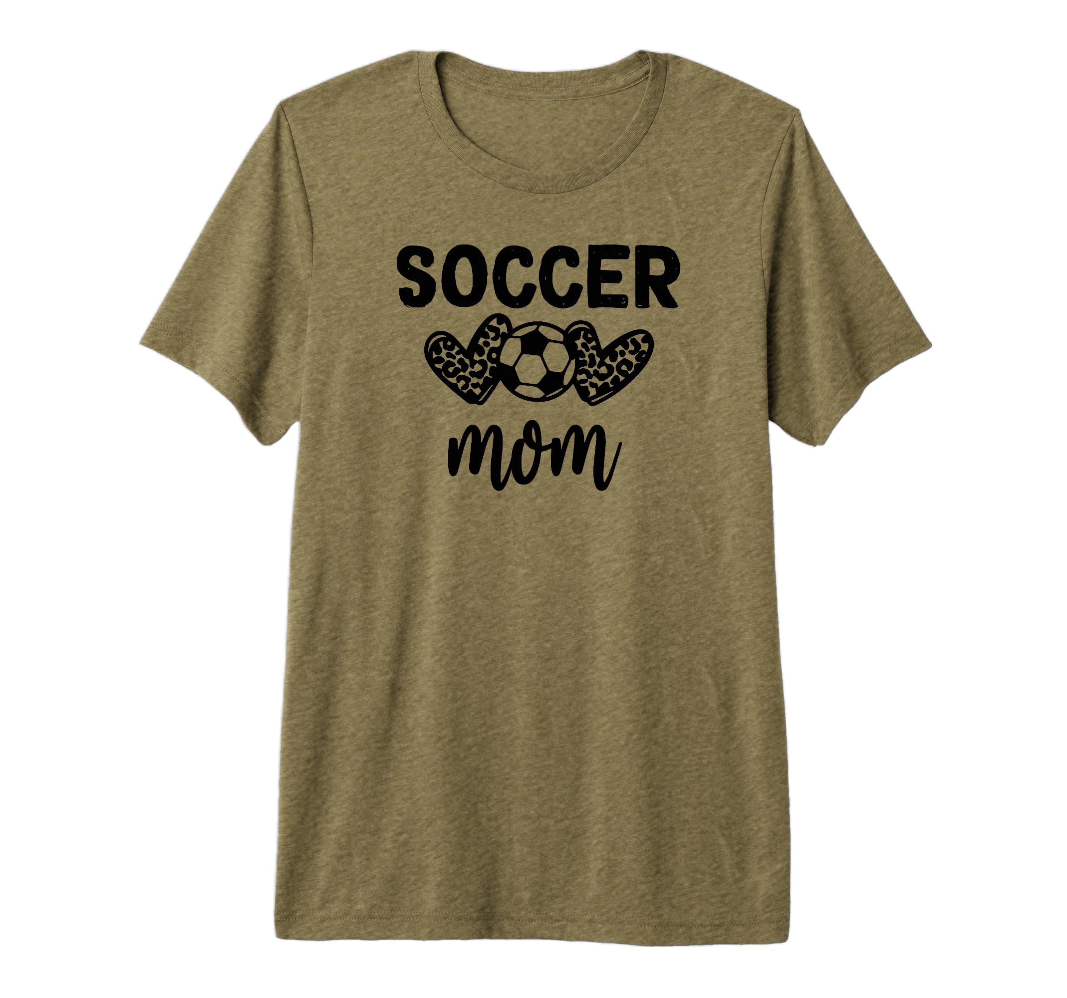 Soccer Mom Leopard Tri Blend T-Shirt - Graphic Print for Adults - T-Shirt, Sweatshirt, Hoodie