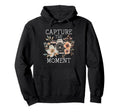 Photographer Capture Moment Camera Hoodie - Novelty Apparel for Adults - T-Shirt, Sweatshirt, Hoodie