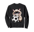 Soccer Birman Just Who Loves Cats Sweatshirt - Graphic Print for Adults - T-Shirt, Sweatshirt, Hoodie