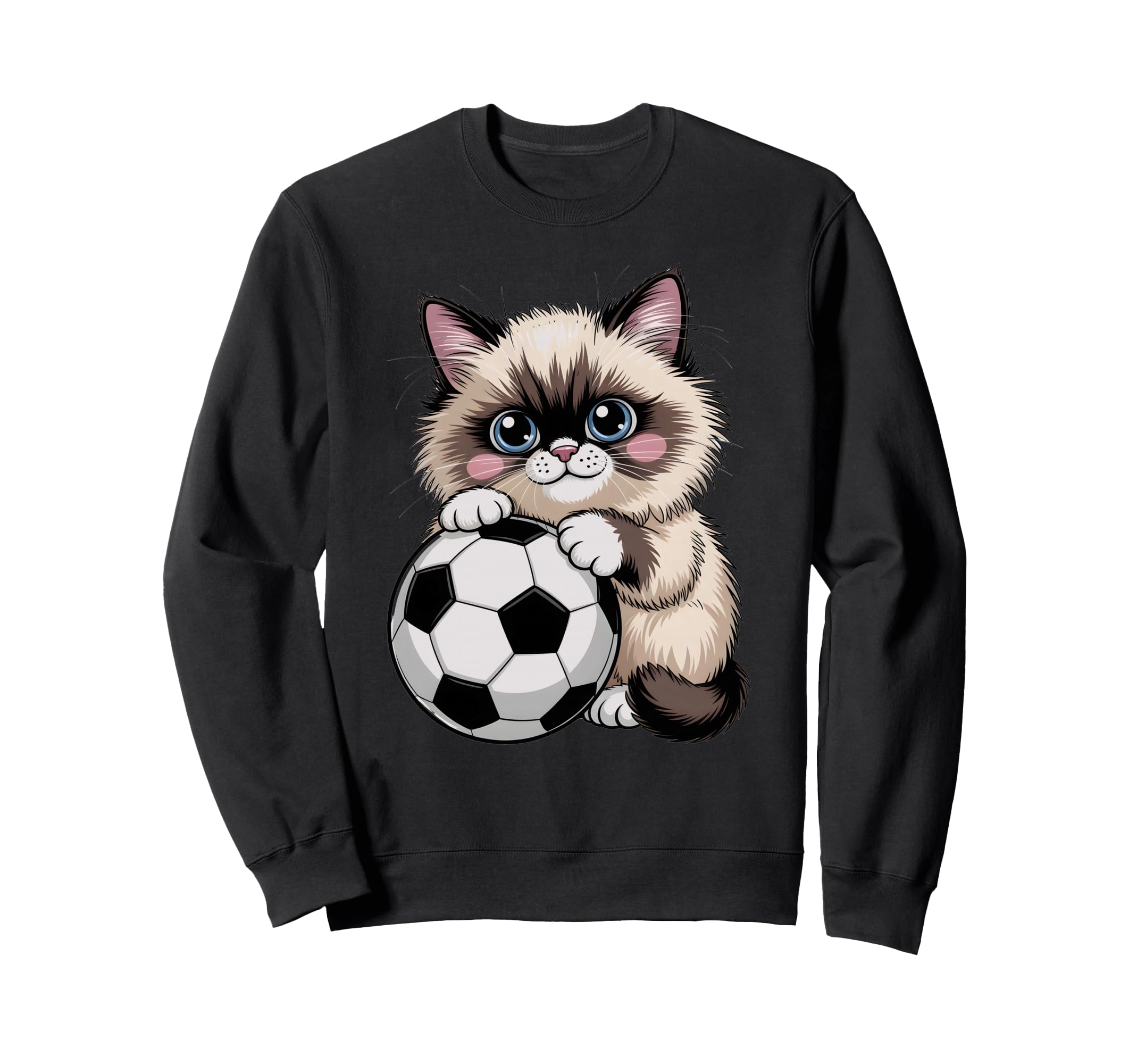Soccer Birman Just Who Loves Cats Sweatshirt - Graphic Print for Adults - T-Shirt, Sweatshirt, Hoodie
